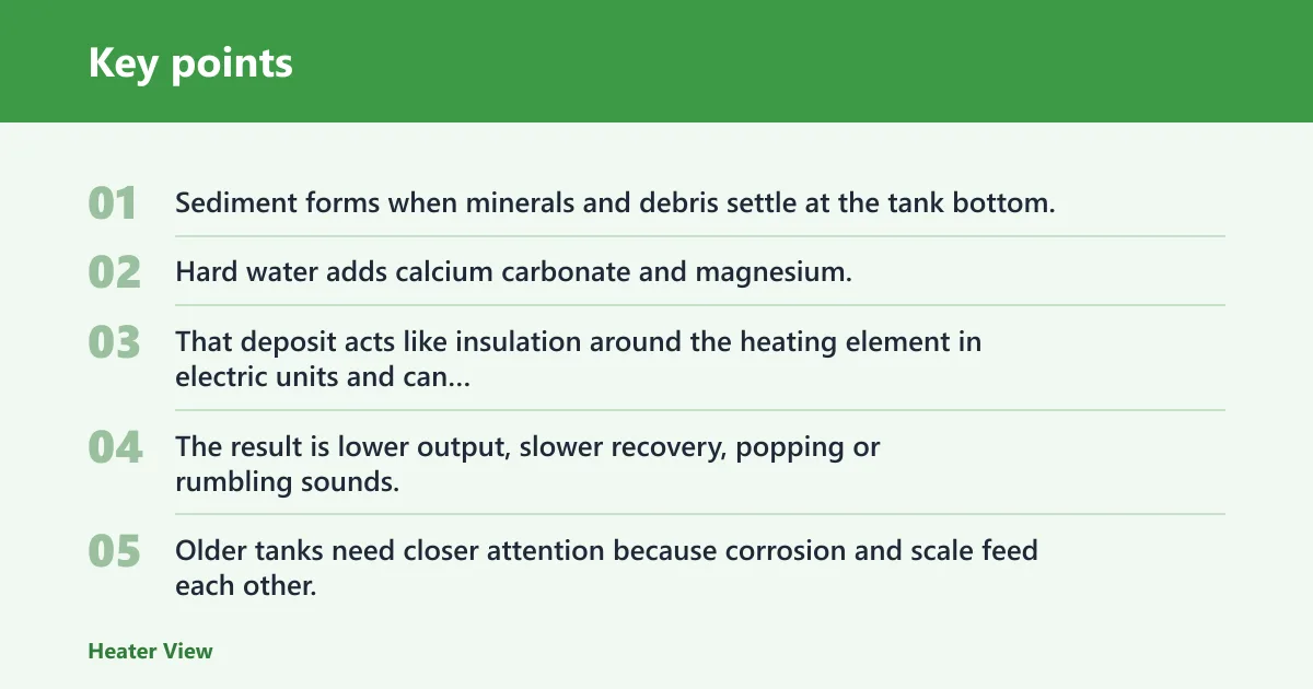 Key points: What sediment changes in your tank