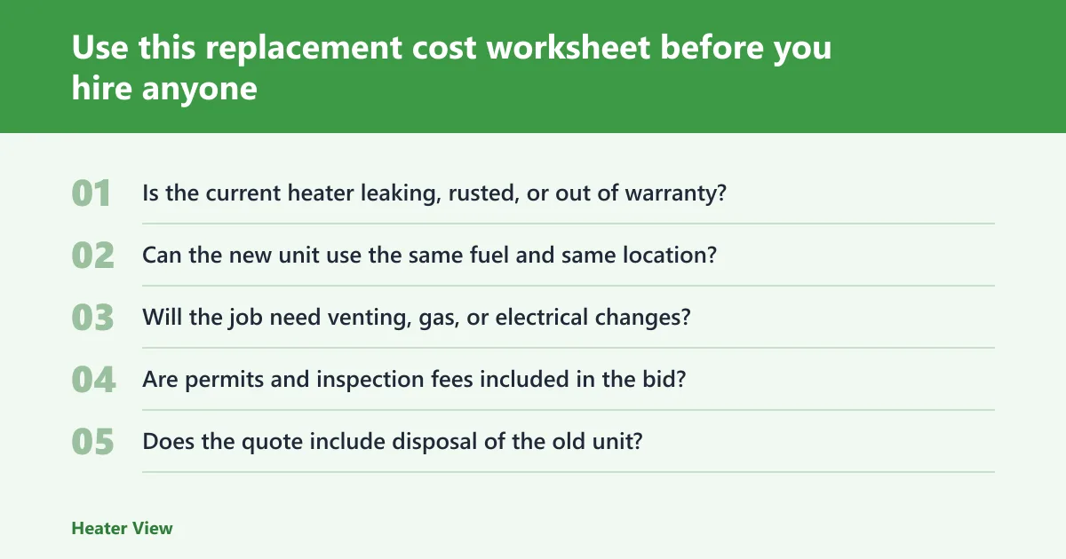 Steps: Use this replacement cost worksheet before you hire anyone
