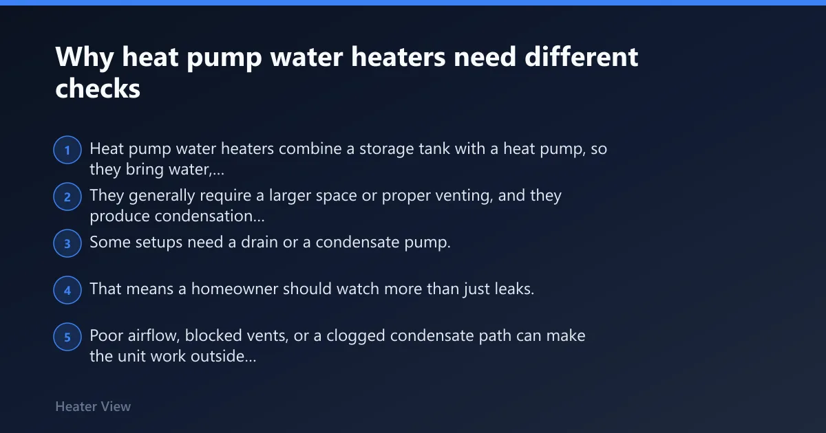 Steps: Why heat pump water heaters need different checks