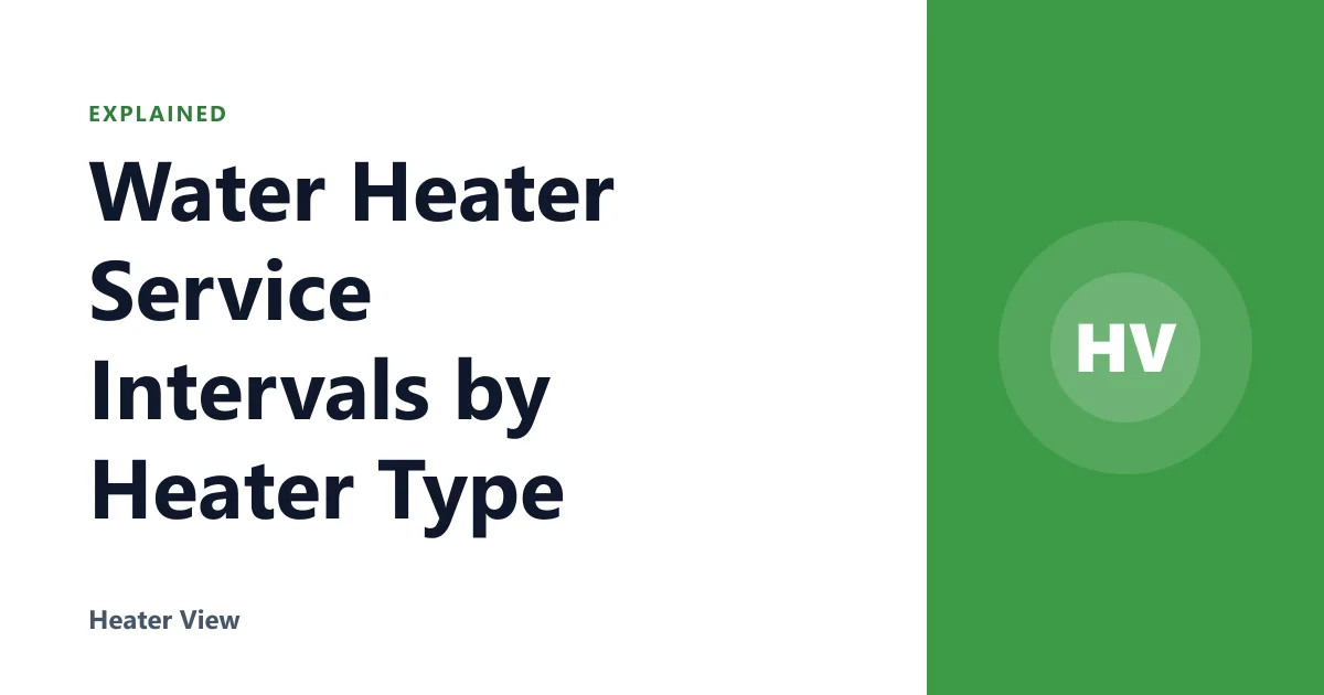 Water Heater Service Intervals by Heater Type