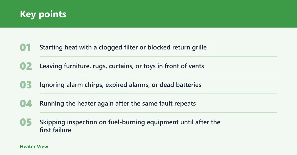 Key points: Common mistakes to avoid
