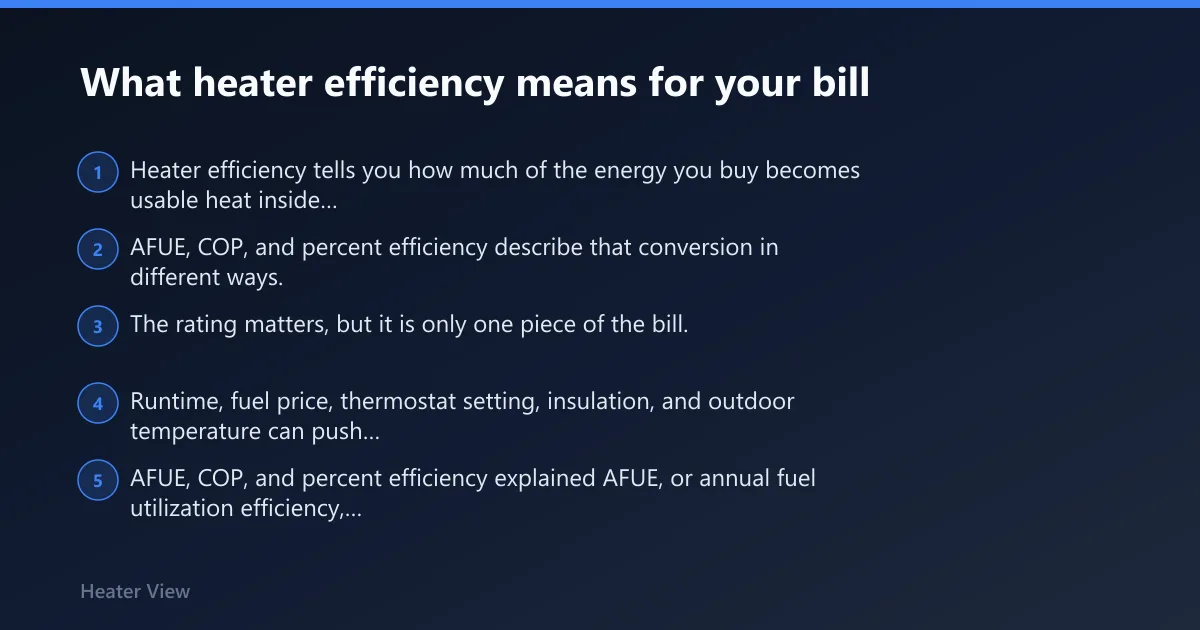 Steps: What heater efficiency means for your bill