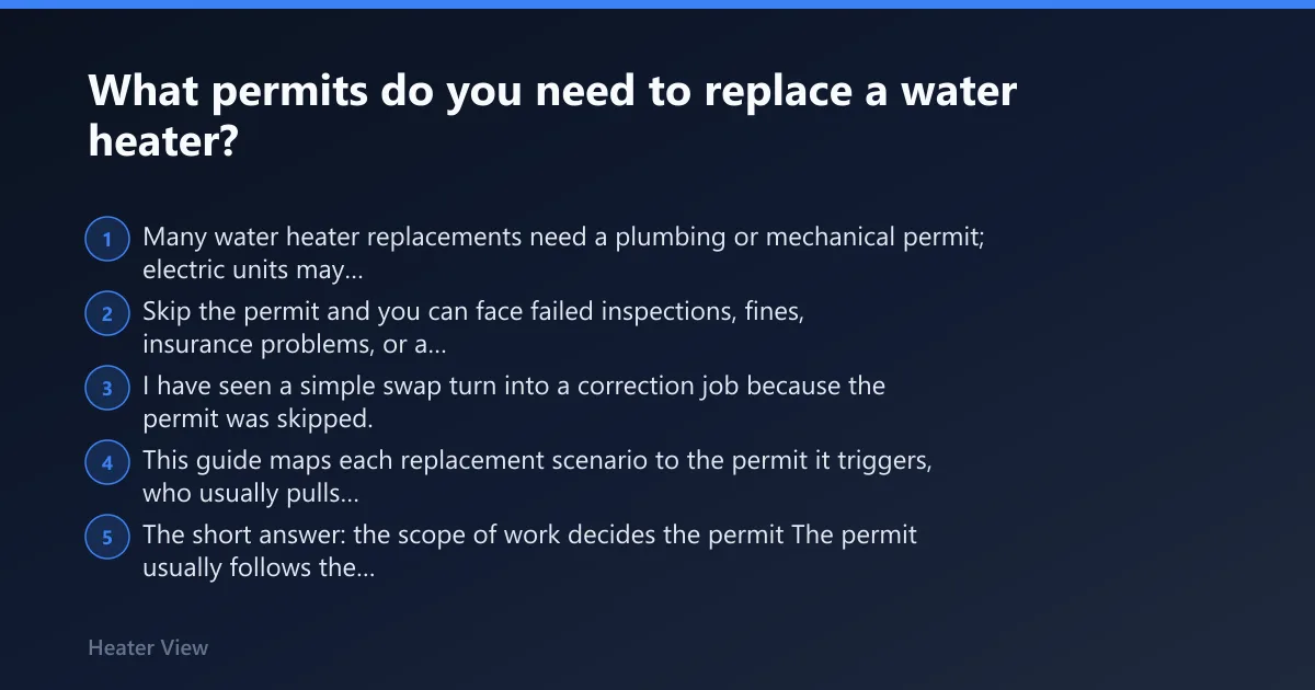 Steps: What permits do you need to replace a water heater?