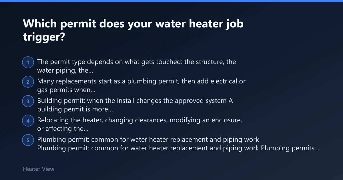 Steps: Which permit does your water heater job trigger?
