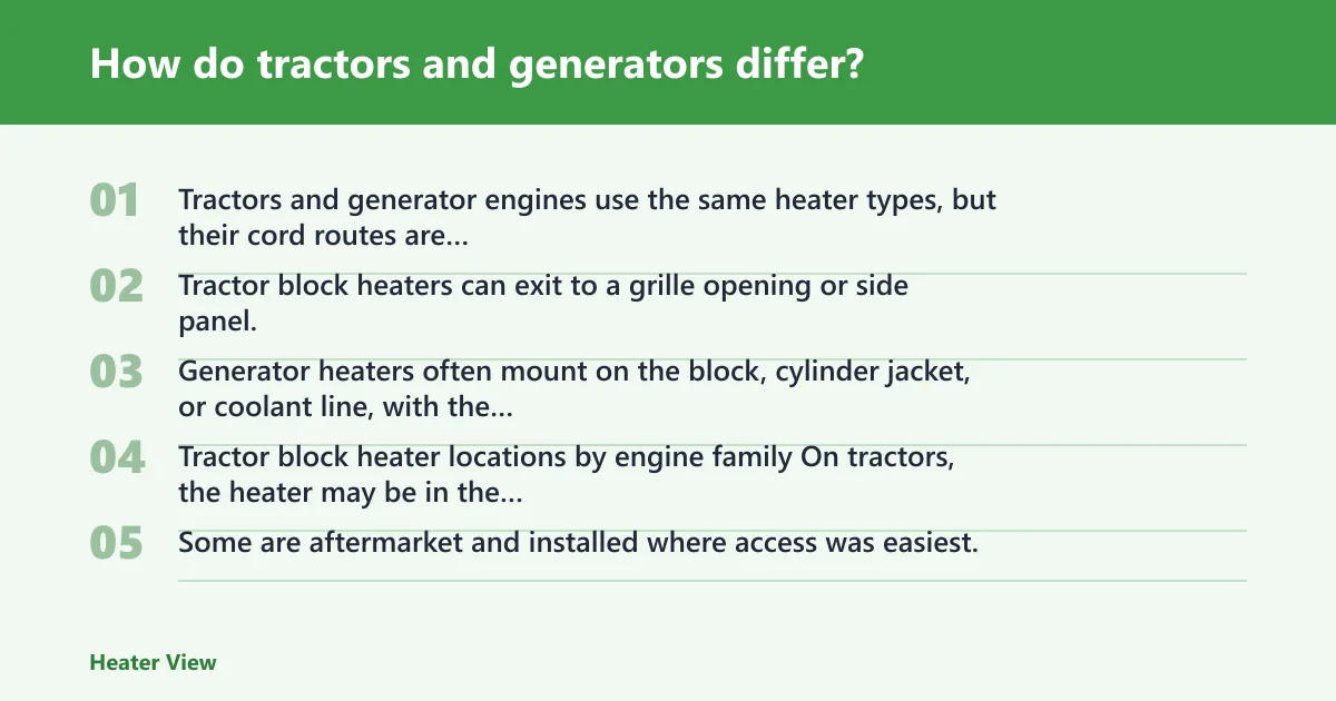 Steps: How do tractors and generators differ?